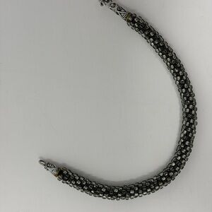 Handcrafted Sterling Silver Popcorn Chain Bracelet with Lobster Clasp